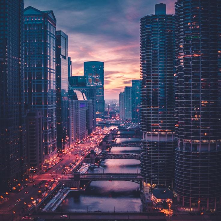 City skyline in Amsterdam, Netherlands